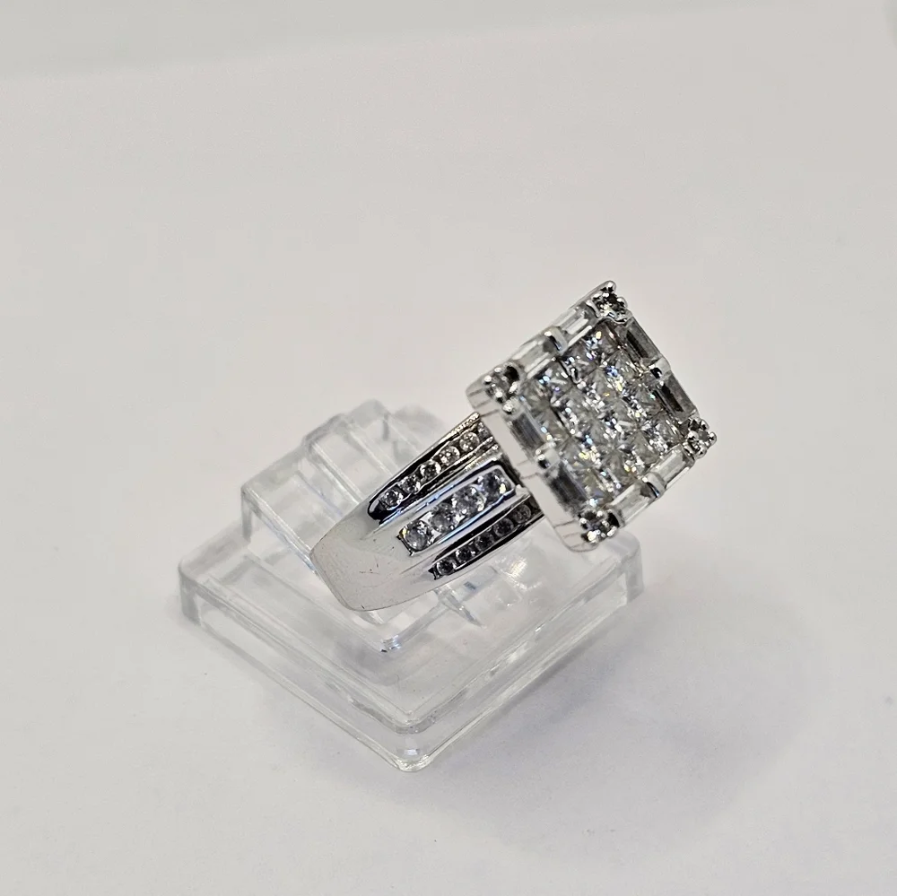NOT FOR SALE JTV 2.37ctw High Grade CZ Invisible Set Platineve®Ring - Picture 6 of 17